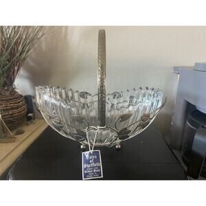 Eales Of Sheffield Silver Plated Basket With Glass Bowl Insert Made In England